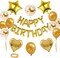 27 Pcs Gold Birthday Decorations, 3D Foil Gold Happy Birthday Balloon Banner